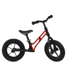Біговел PROFI KIDS 12" двоколісний магнієва рама чорно-червоний (HUMG1207A-1)