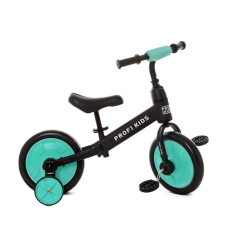 Велосипед-біговел PROFI KIDS 12" трансформер 2 в 1 чорно-блакитний (MBB1012-1)