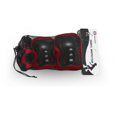 Комплект захисту Maraton із регулюванням розміру чорно-червоний (ZMR02BCRD)