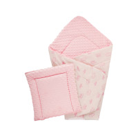 Плед DOTINEM Minky рожевий плюшевий 75х100 см з подушечкою 35х35 см (215610-1)