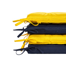 Подушки на стілець DOTINEM COLOR комплект 4 шт. жовто-синій 40х40 см (218254-1)