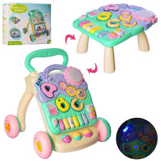 Ігровий центр 2в1 Bambi ходунки-каталка-столик 44x43x46см (S921)