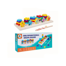 Дерев'яна іграшка для малюків сортер-пірамідка риболовля (WD13115GR)