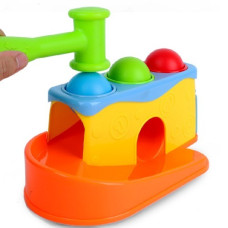 Розвиваюча іграшка тунель-стукалка з молотком та м'ячиками (19403)