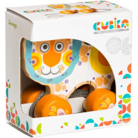 Дерев'яна каталка Cubika Левеня LK-2 5 деталей (12008)