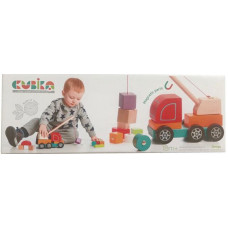 Дерев'яна іграшка Cubika Машинка Авто-кран (13982)