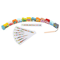 Дерев'яна іграшка Cubika Машинки на шнурівці (14316)