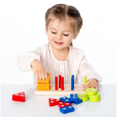 Геометричний сортер Cubika Прямокутник 16 деталей (13807)