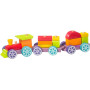 Дерев'яна іграшка Cubika Поїзд Райдужний експрес LP-3 15 деталей (12923)