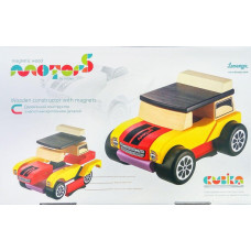 Дерев'яна машинка-конструктор Cubika Міні-Кабріолет з магнітами LM-3 (12060)