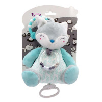 Іграшка підвіска Tulilo Лисичка музична 18см м’ятно-біла (9003)