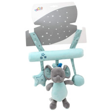Іграшка підвіска Tulilo Слоник з брязкальцем 22см м’ятна (11/4959)