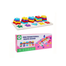 Дерев'яна іграшка для малюків сортер-пірамідка (WD13115PN)