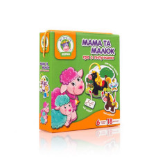 Гра розвиваюча Vladi Toys Ферма. Мама та малюк на липучках (VT1310-04)