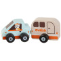 Дерев'яна іграшка Левеня Cubika Будиночок на колесах на магнітах (15368)