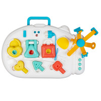 Гра розвиваюча бізіборд рухомі деталі із світло-звуковими ефектами білий (52201WT)