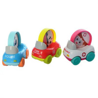 Набір машинок - професій для малюків 3шт в слюді (3129B)