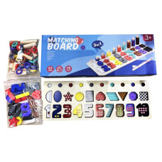 Дерев'яна іграшка бізіборд розвиваюча багатофункціональна дощечка 3 в 1 (WD13010)