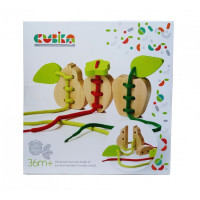 Дерев'яна іграшка Cubika розвиваюча гра-шнурівка Фрукти (14811)