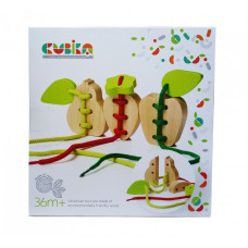 Дерев'яна іграшка Cubika розвиваюча гра-шнурівка Фрукти (14811)