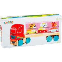 Дерев'яна іграшка Cubika Тягач з кубиками LM-14 12 деталей (13432)