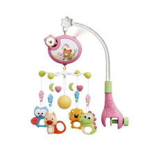 Мобіль для ліжечка із звуковими ефектами та проектором рожевий (368-11PN)