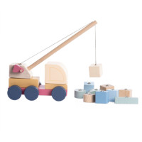 Дерев'яна іграшка Левеня Cubika Авто-кран 2 мангітні блоки (15917)