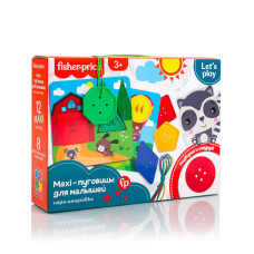 Гра розвиваюча Vladi Toys Maxi Ґудзики. Fisher Price На шнурівці (VT2905-22)