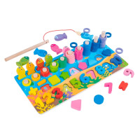 Дерев'яний розвиваючий центр Limo Toy Океанія рибалка 5 в 1 з фігурками-вкладишами (MD1926)