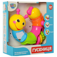 Розвиваюча іграшка брязкальце гусениця з рухливими деталями (JT9182)