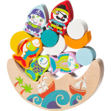 Дерев'яна іграшка балансир Cubika з рибками і піратами (13920)