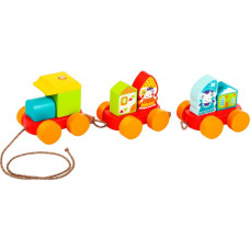Дерев'яна іграшка сортер Cubika Казковий потяг (14002)