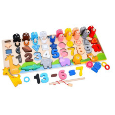 Дерев'яна іграшка Limo Toy ігрове поле рибалка-сортер саванна (MD0820)