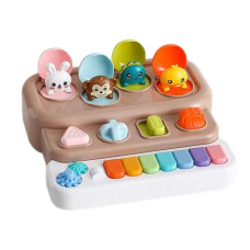 Іграшка дитяча POP-UP із ксилофоном тваринки із звуковими ефектами бежева (англ) (8017BBG)