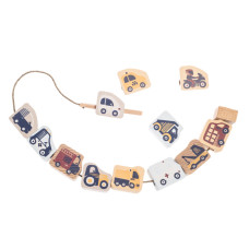 Дерев'яна іграшка Левеня Cubika Машинки-силянки 2 (16006)