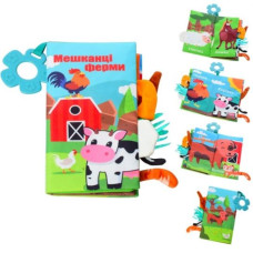 Книжка-пискавка Limo Toy для малюків Мешканці Ферми м'яка із прорізувачем (HB0016ABC/F)