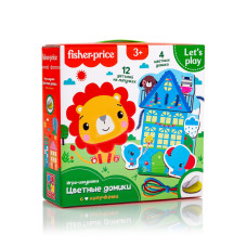 Гра розвиваюча Vladi Toys Кольорові будиночки. Fisher Price На шнурівці (VT5303-26)