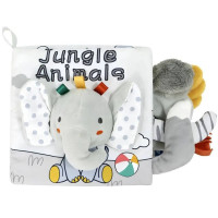 Книжка м'яка Jungle Animals пискавка, плюшева (9397A)