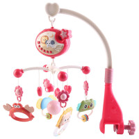 Брязкальце мобіль на ліжечко з колисковими та проектором червоний (648A-66/67RD)