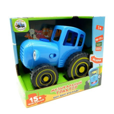 Іграшка-каталка з мотузком музичний Синій трактор (PG1800)