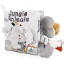 Книжка м'яка Jungle Animals пискавка, плюшева (9397A)
