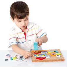 Дерев'яна іграшка Cubika Розвиваюча гра Аплікація 1 28 деталей (13883)