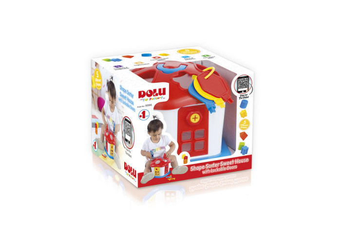 Сортер DOLU різнокольоровий п'ятигранний будиночок (OR5096)