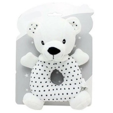 Іграшка брязкальце Tulilo Ведмедик біло-чорна (9138)