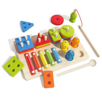 Дерев'яна іграшка Limo Toy Гео-Мелодії багатофункціональна дощечка (MD0855)