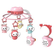 Мобіль для ліжечка музичний з проектором рожевий (BA2021PN)