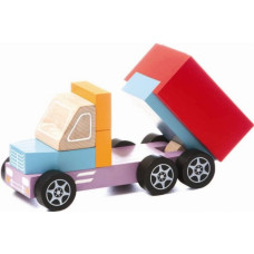 Дерев'яна машинка-конструктор Cubika машинка самоскид (14026)