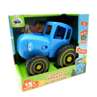 Іграшка-каталка з мотузком музичний Синій трактор (PG1800)