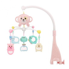 Дитячий мобіль на ліжечко музична карусель (668-32PN)
