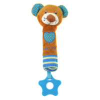 Брязкальце пищалка Baby Mix Ведмедик блакитний 18см (16431/31275)
